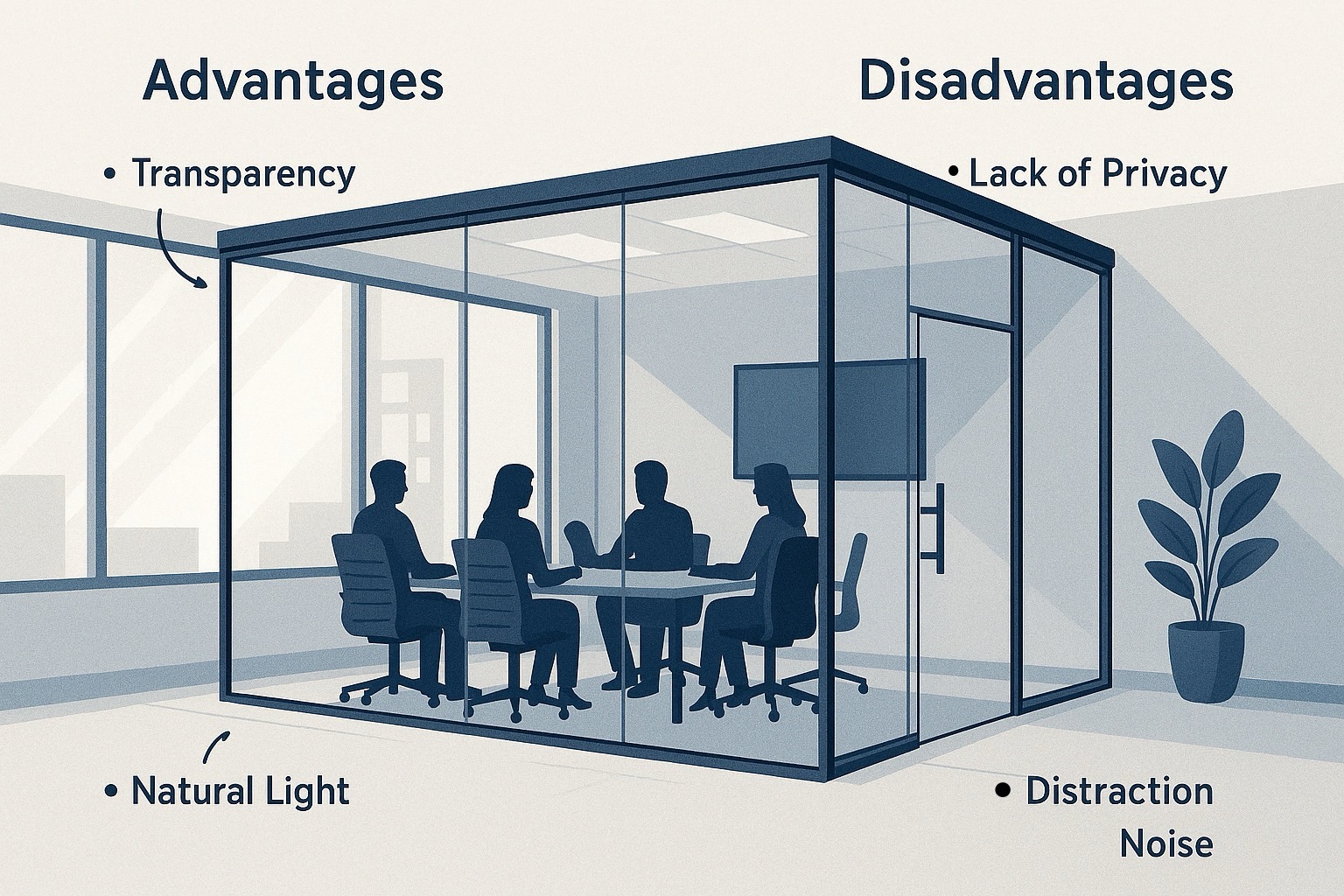 Why are most conference rooms made of glass?